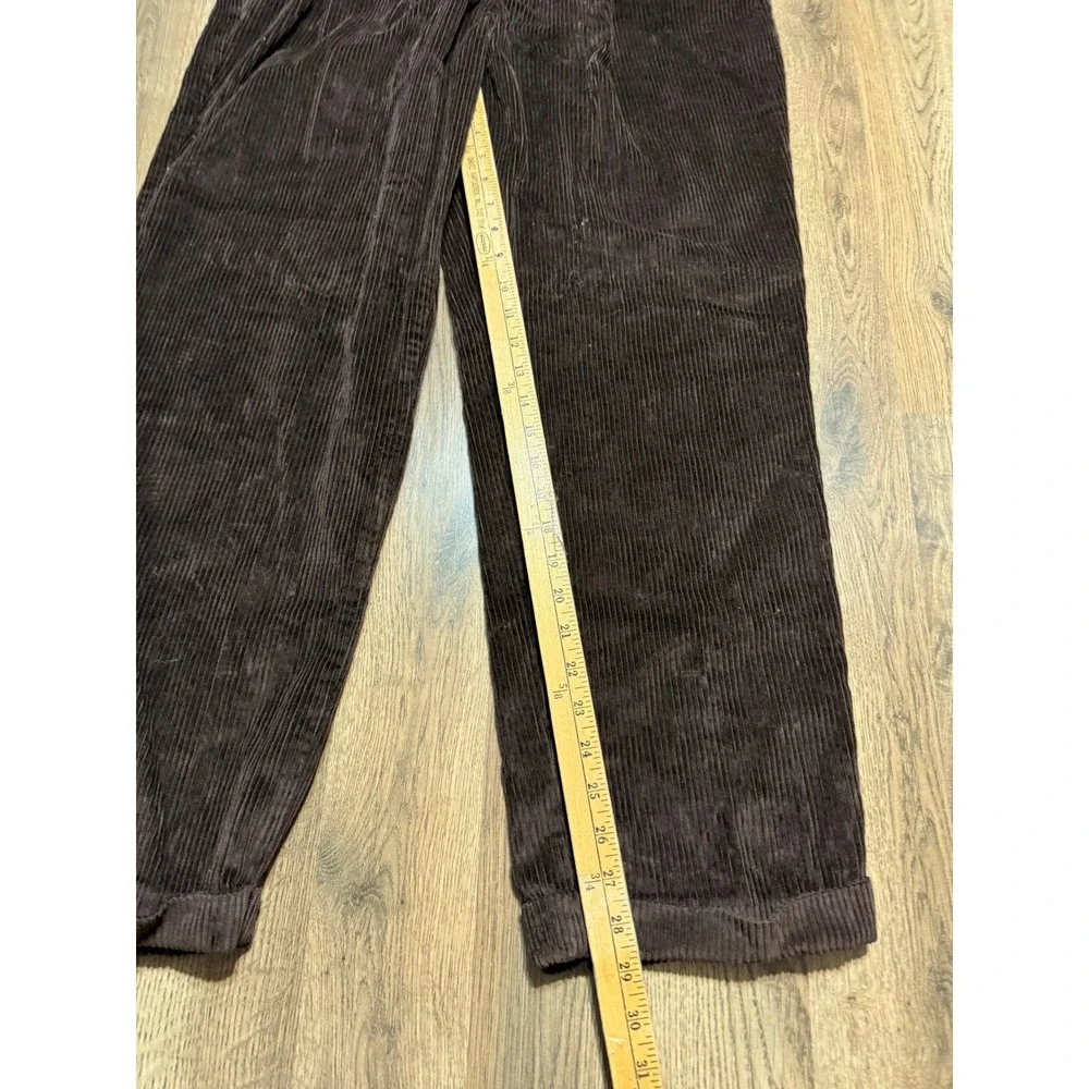 Dockers Pants Mens Size 36x30 Brown Corduroy Khakis Pleated Relaxed Fit Trousers